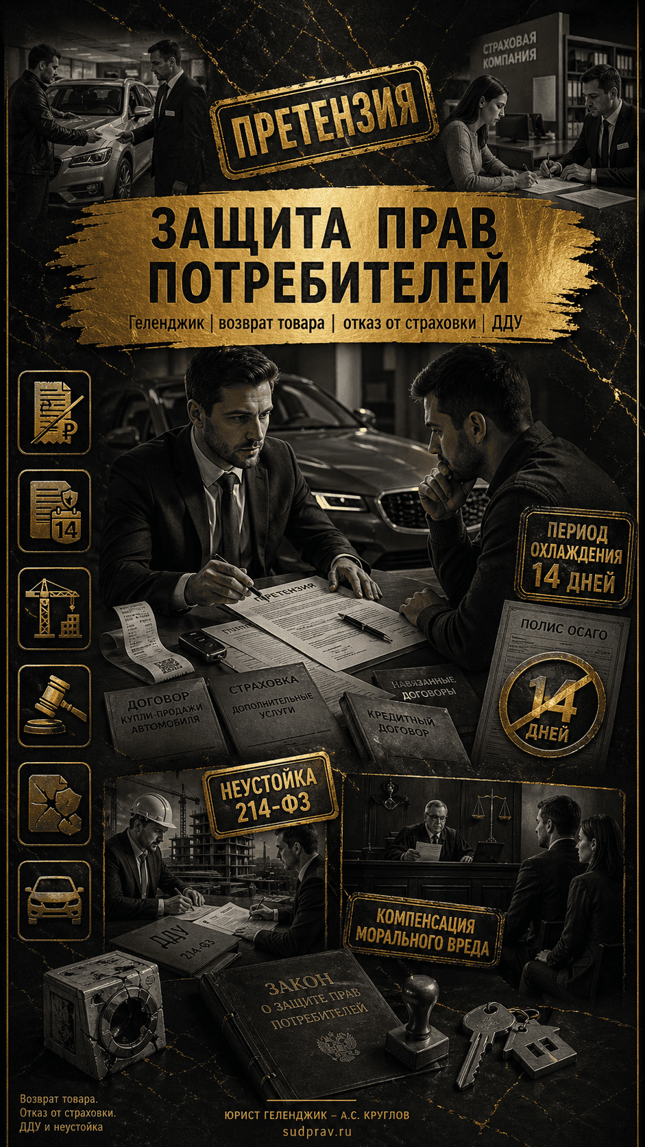 Юридическая помощь по защите прав потребителей и возврату товаров.