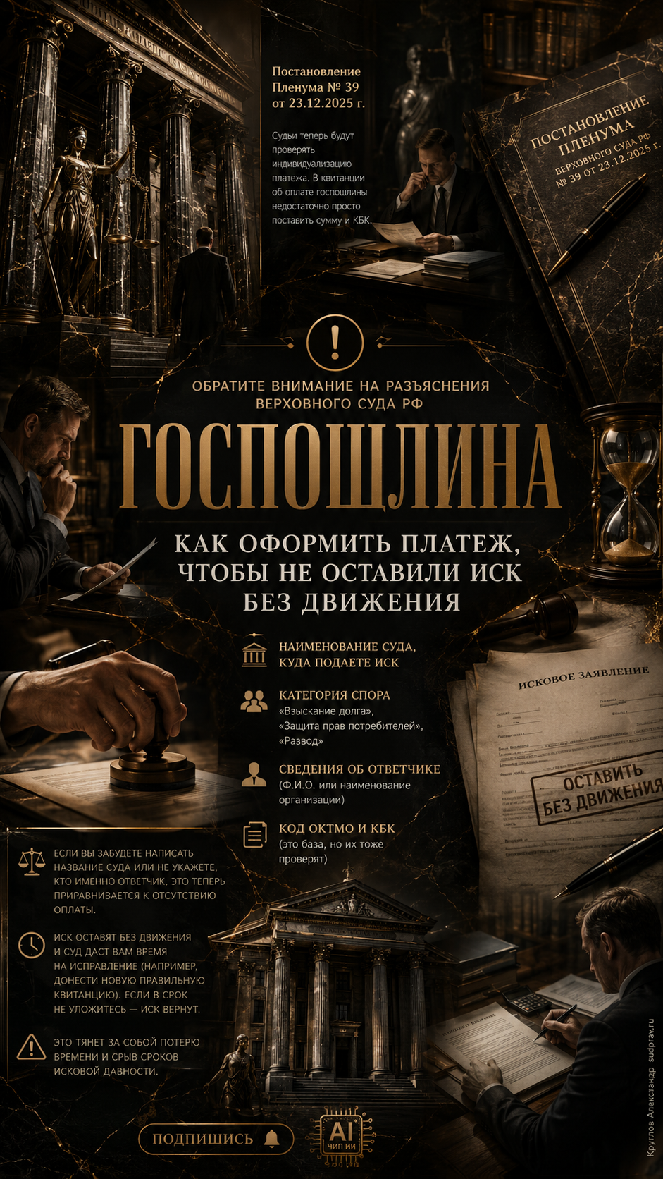 Новые требования к оплате госпошлины