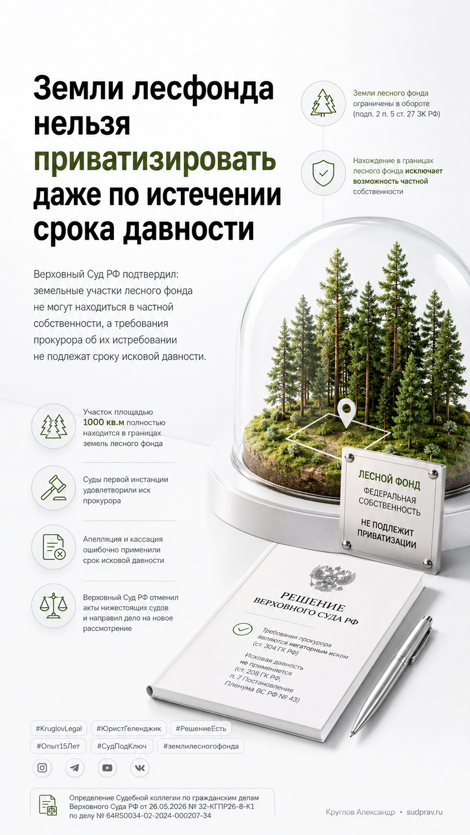 Земли лесфонда нельзя приватизировать даже по истечении срока