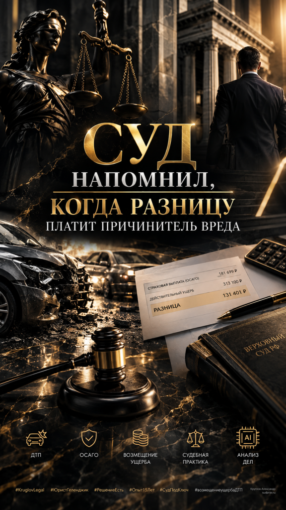 Суд напомнил, когда разницу платит причинитель вреда